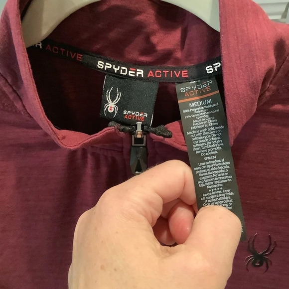 #325 Spyder super Soft 1/4 Zip Athletic Pullover Size Medium - Picture 5 of 5